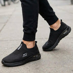 Black Comfort Knit Slip-On Skechers