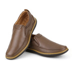 Premium Medicated Leather Shoes Sizes Up to 47 - BROWN