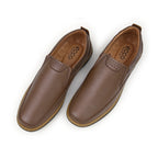 Premium Medicated Leather Shoes Sizes Up to 47 - BROWN