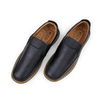 Premium Medicated Leather Shoes Sizes Up to 47 - BLACK