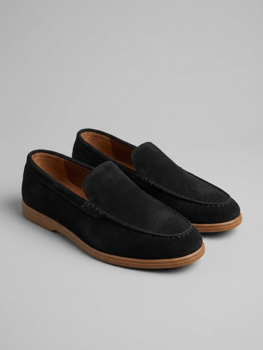 Signature Black Suede Loafer - All-Day Comfort, Formal & Casual