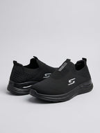 Black Comfort Knit Slip-On Skechers