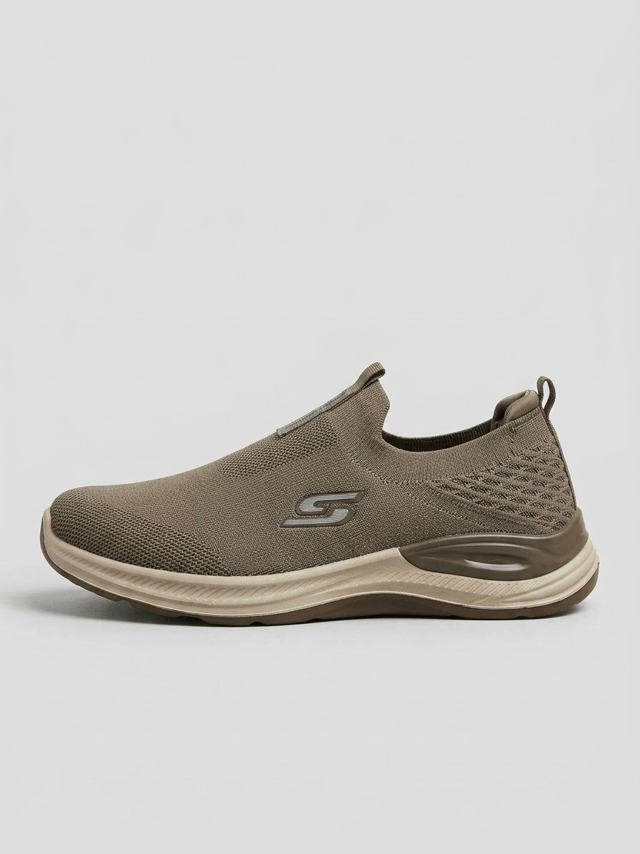 Olive Comfort Knit Slip-On Skechers