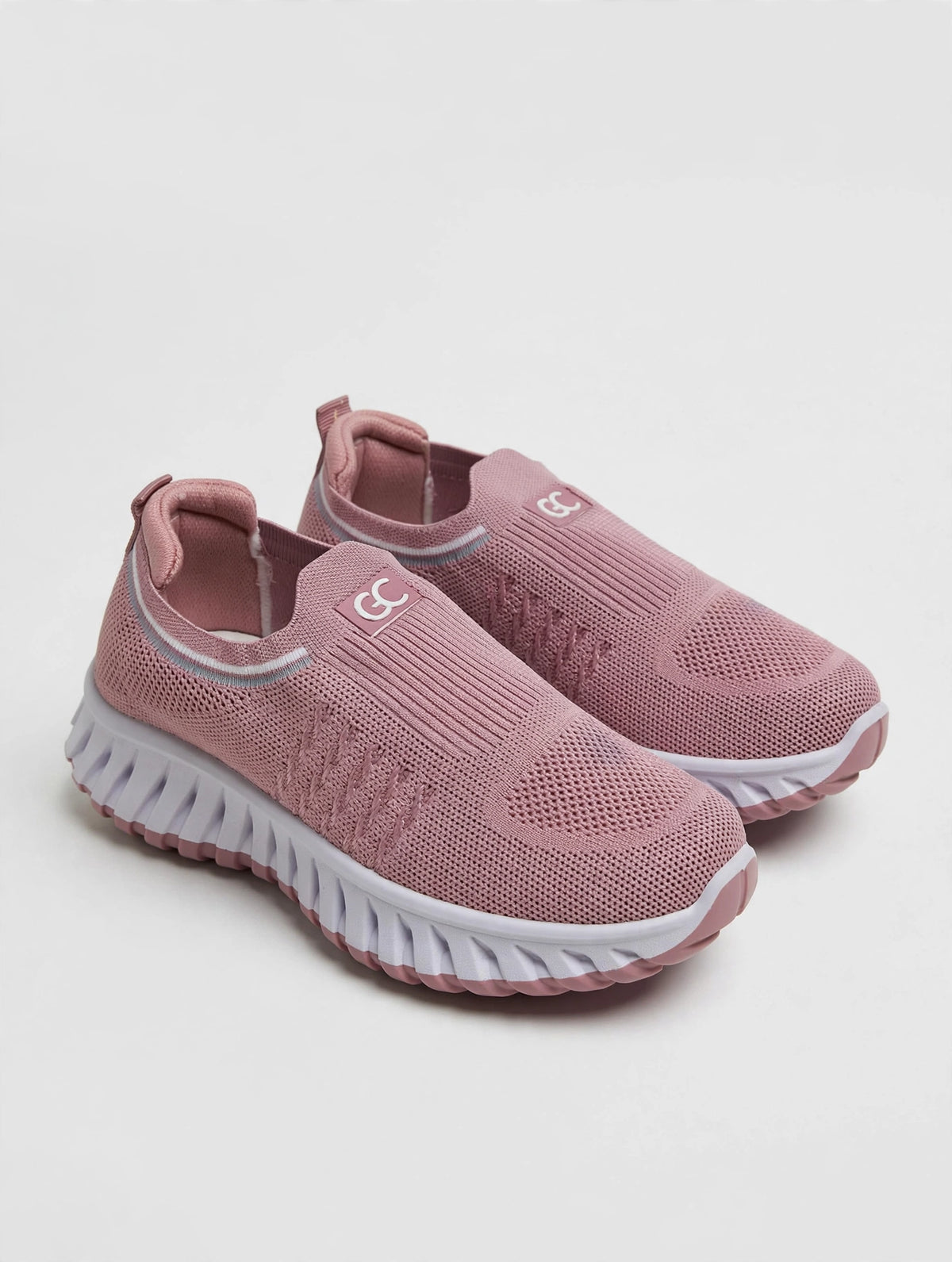 Women’s Knit Comfort Pink Slip-On Sneakers