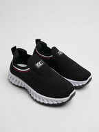 Women’s Knit Comfort Black Slip-On Sneakers