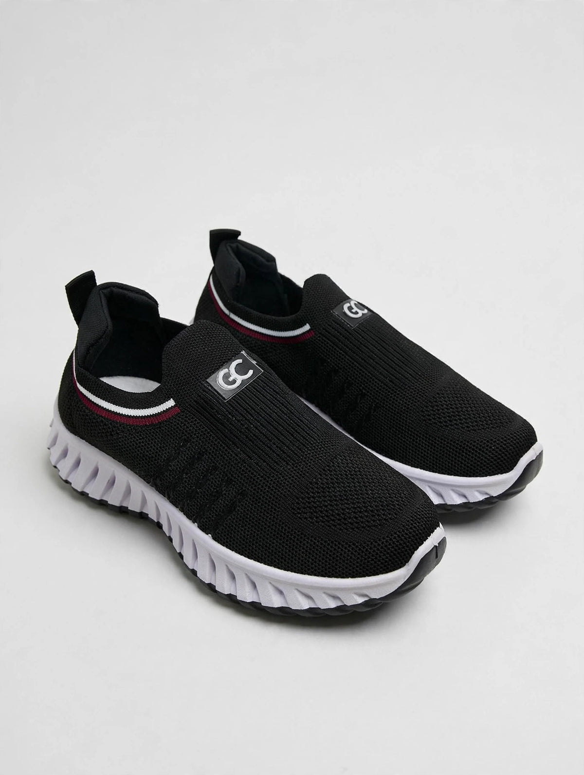 Women’s Knit Comfort Black Slip-On Sneakers