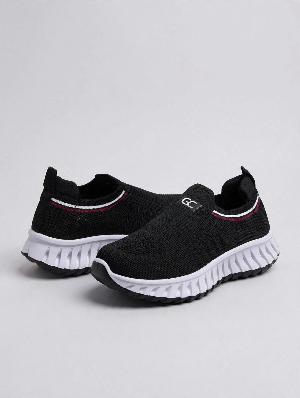 Women’s Knit Comfort Black Slip-On Sneakers