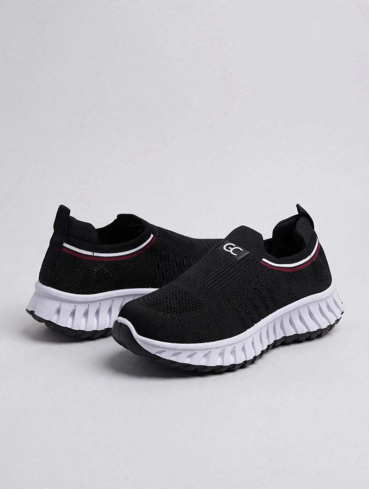 Women’s Knit Comfort Black Slip-On Sneakers