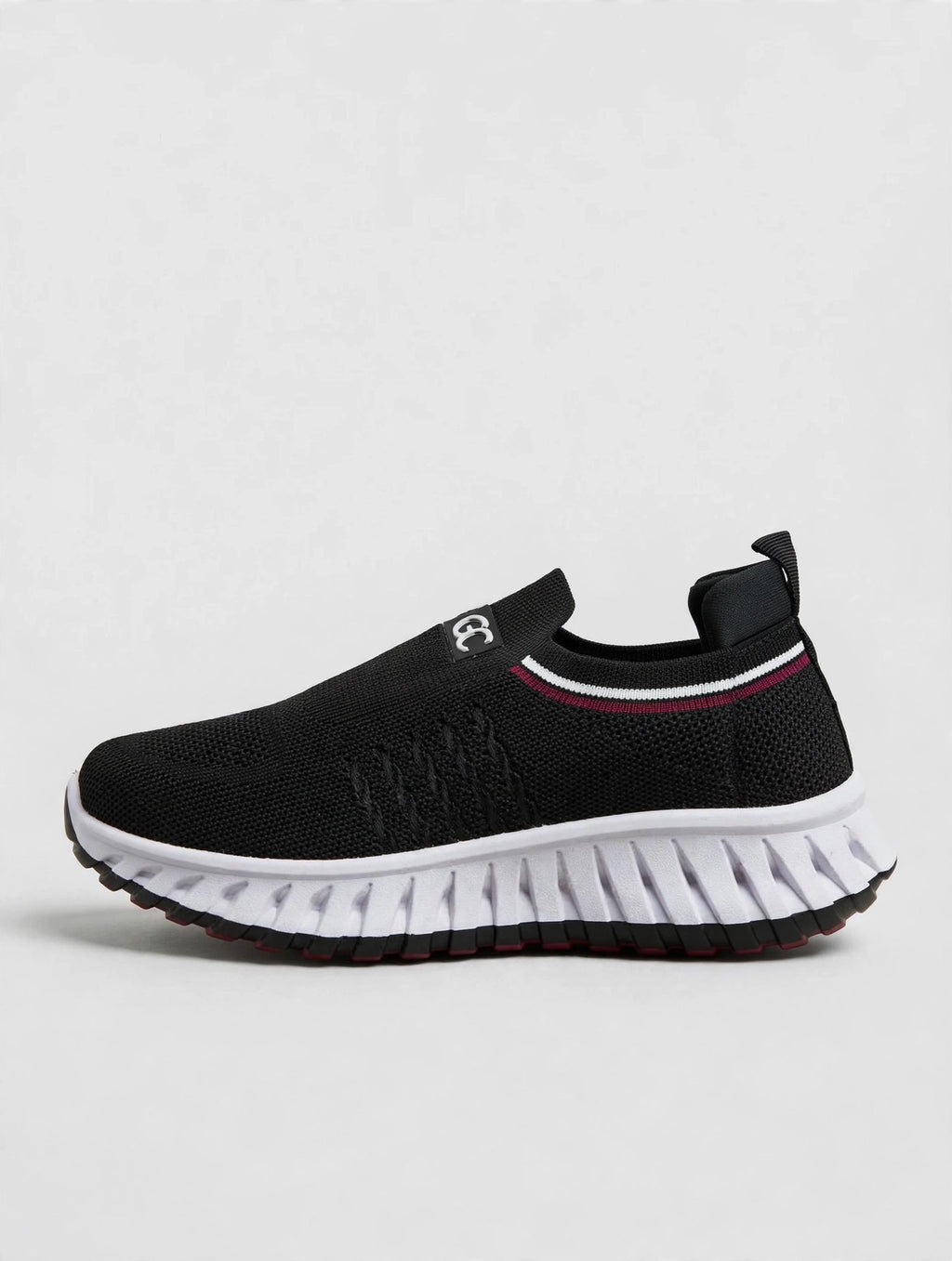 Women’s Knit Comfort Black Slip-On Sneakers