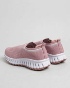 Women’s Knit Comfort Pink Slip-On Sneakers