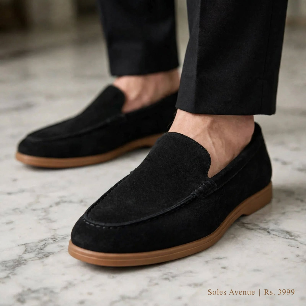 Signature Black Suede Loafer - All-Day Comfort, Formal & Casual