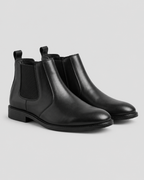 Premium Leather Chelsea Boots — studio light grey background